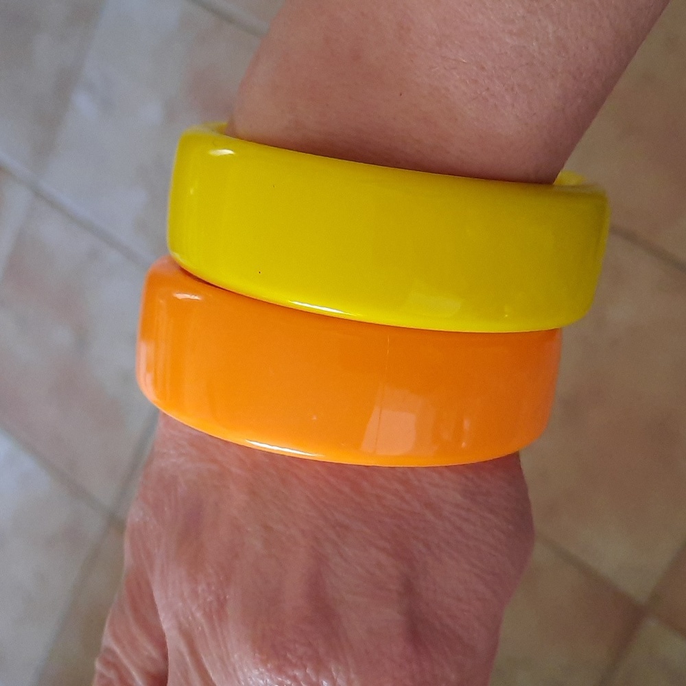 Vibrant Orange and Yellow Bracelet Set
